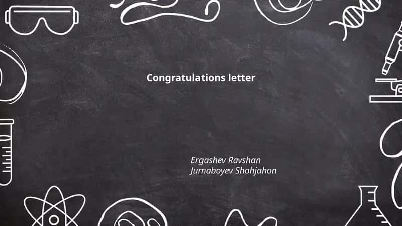 Congratulations letter 1