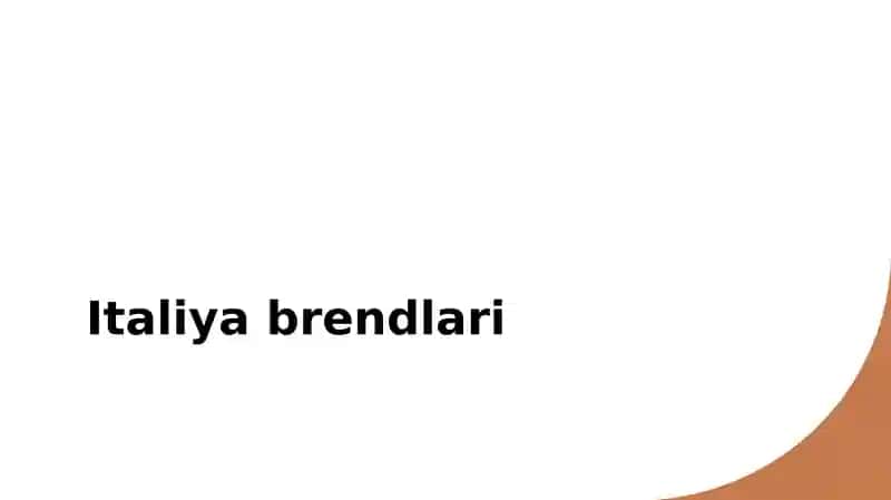 Italiya brendlari