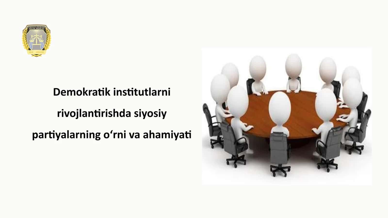 Demokratik institutlarni rivojlantirishda siyosiy partiyalarning oʻrni va ahamiyati 1