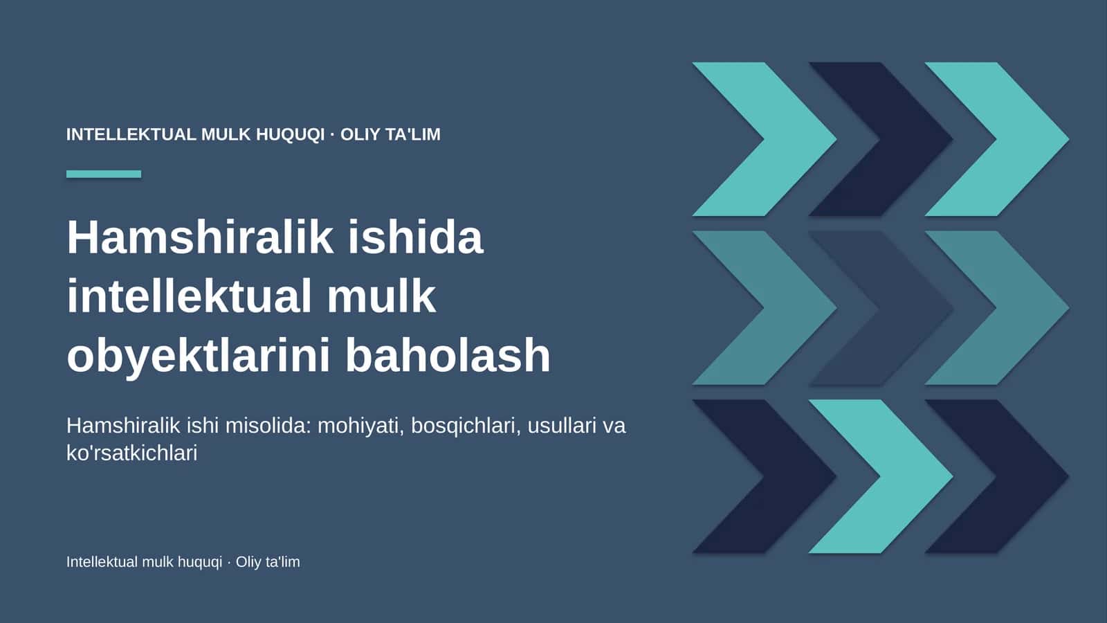 Hamshiralik ishida intellektual mulk obyektlarini baholash 1