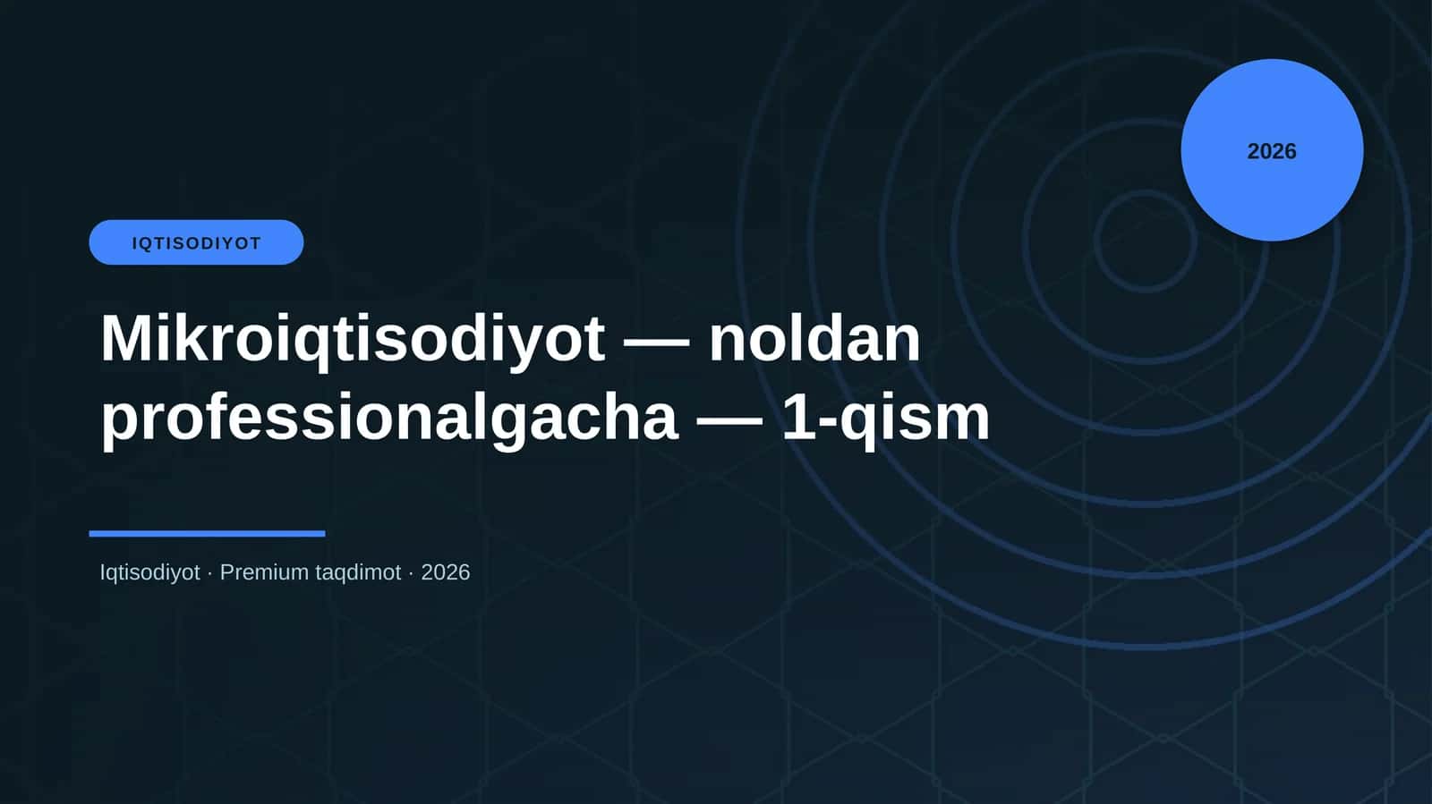 Mikroiqtisodiyot — noldan professionalgacha — 1-qism 1