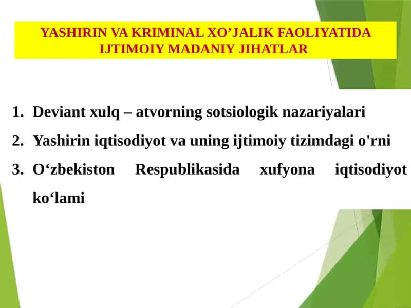 Deviant xulq va jinoyatchilik 1