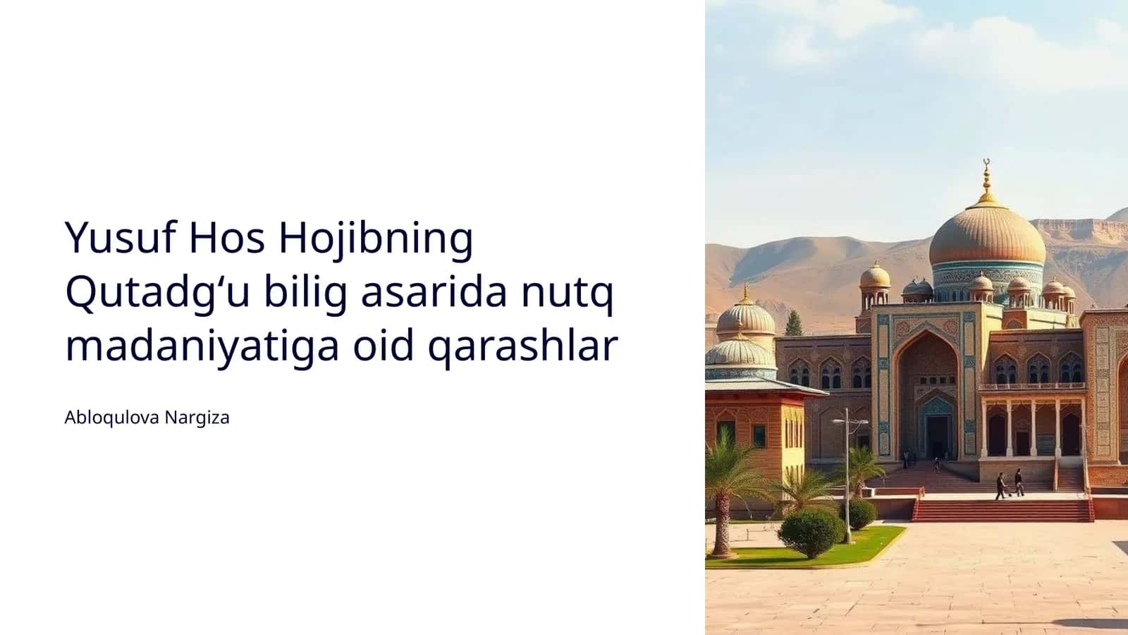 Qutadgʻu bilig asarida nutq madaniyatiga oid qarashlar 1