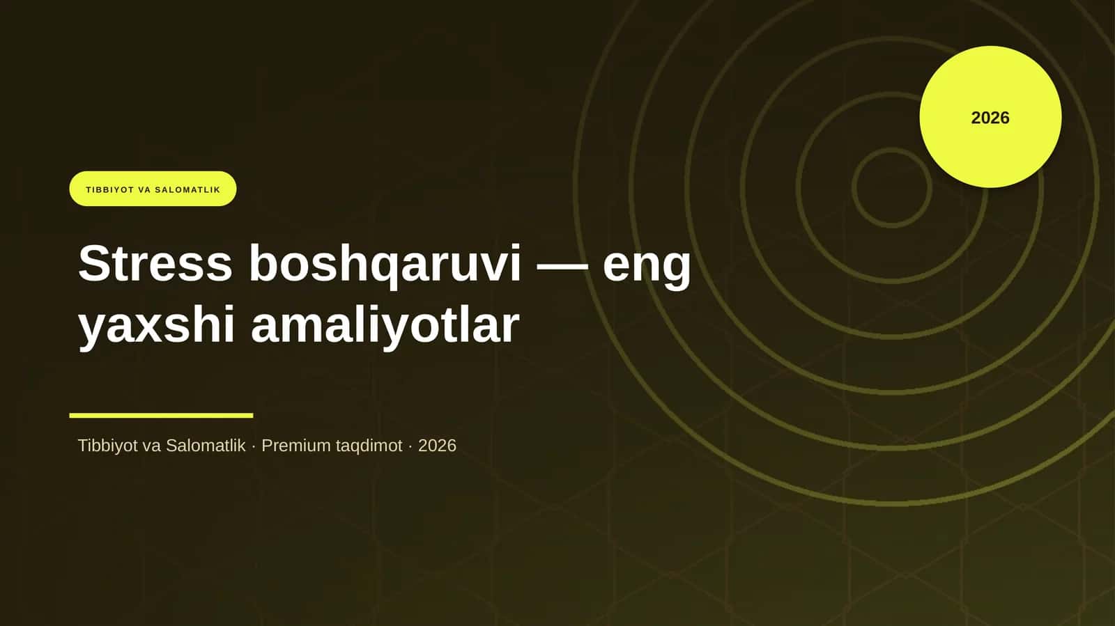 Stress boshqaruvi — eng yaxshi amaliyotlar 1