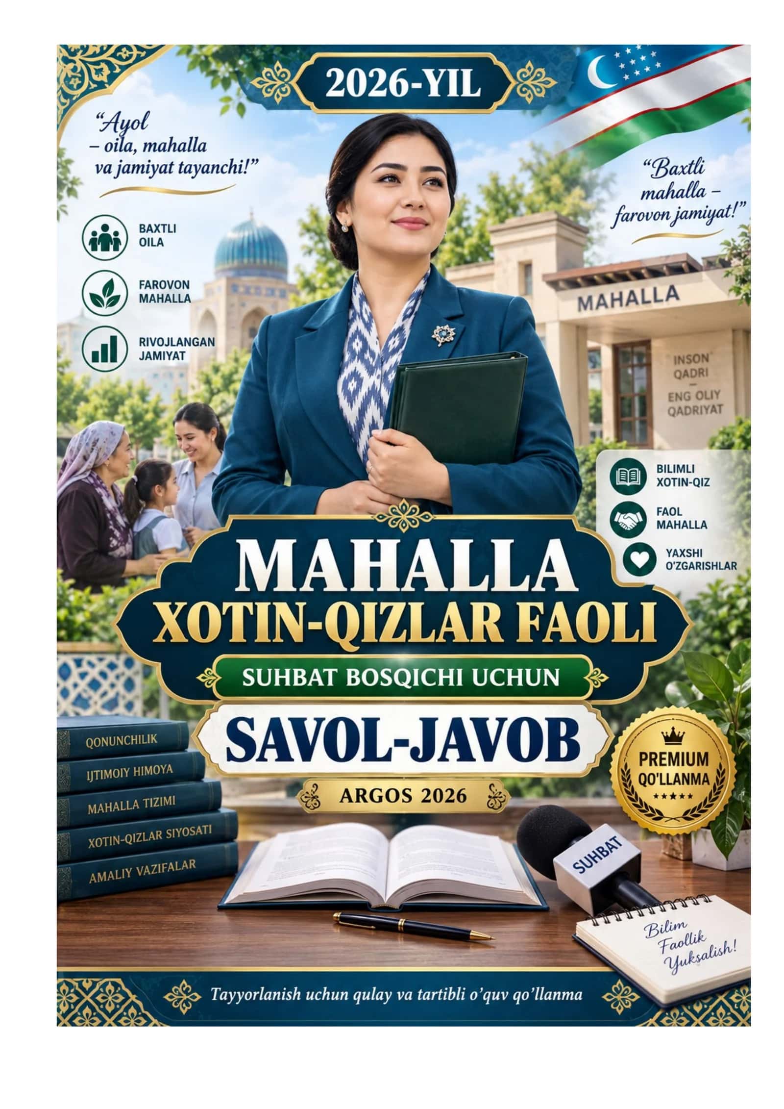 🌸 MAHALLA XOTIN-QIZLAR FAOLI | SUHBAT BOSQICHI UCHUN 90 TA EHTIMOLIY SAVOL-JAVOB | ARGOS 2026 1