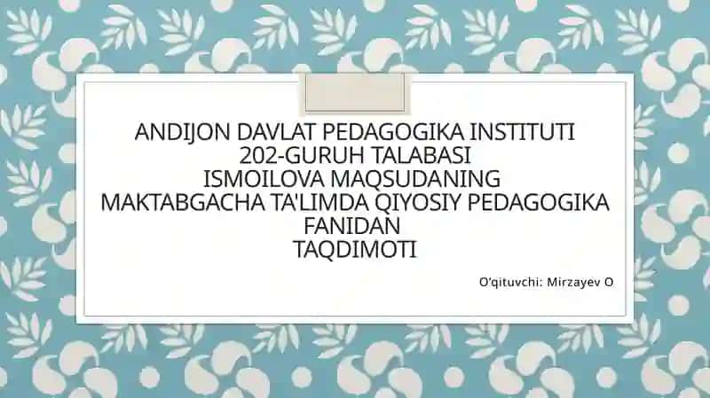 Italiya maktabgacha ta’lim tizimi