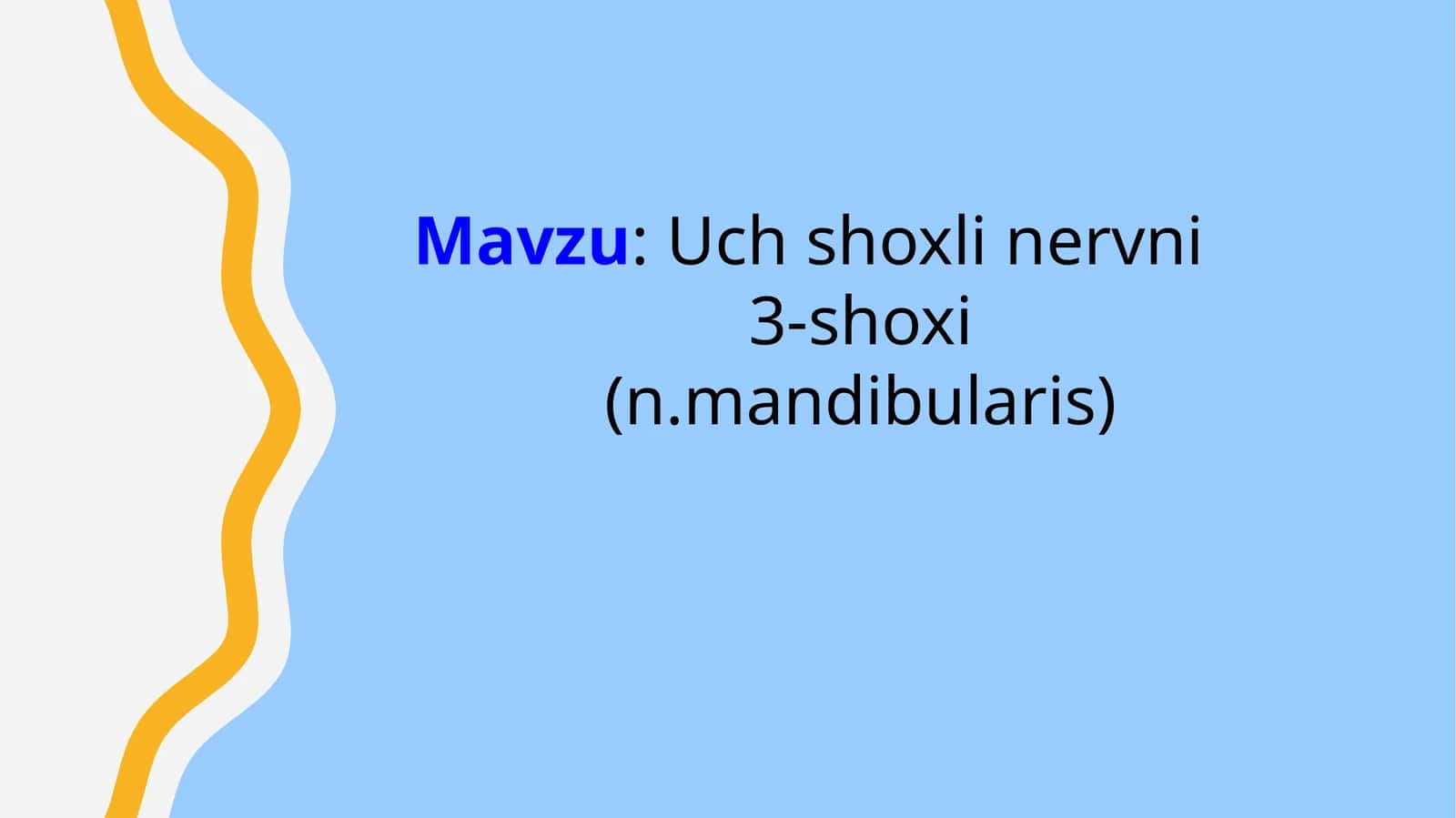 Uchshoxlinervni3-shoxi (n.mandibularis) 1