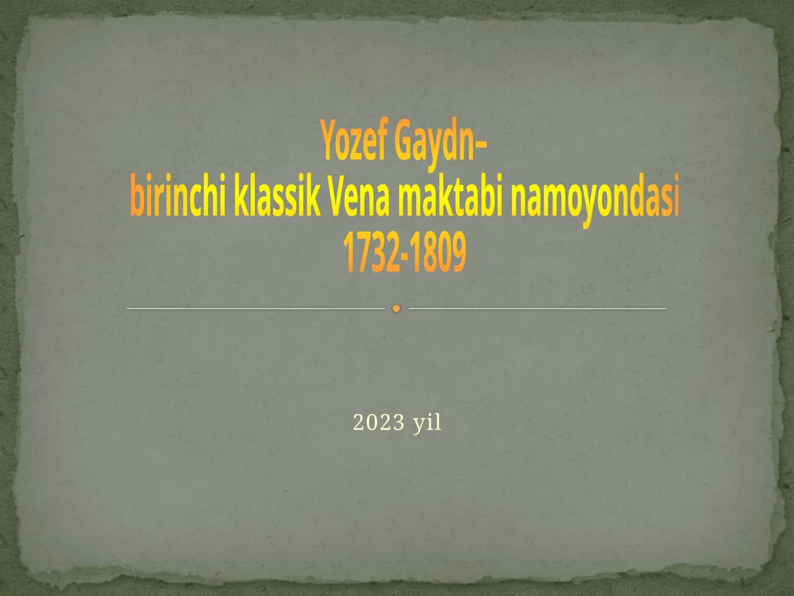 Yozef Gaydn 1