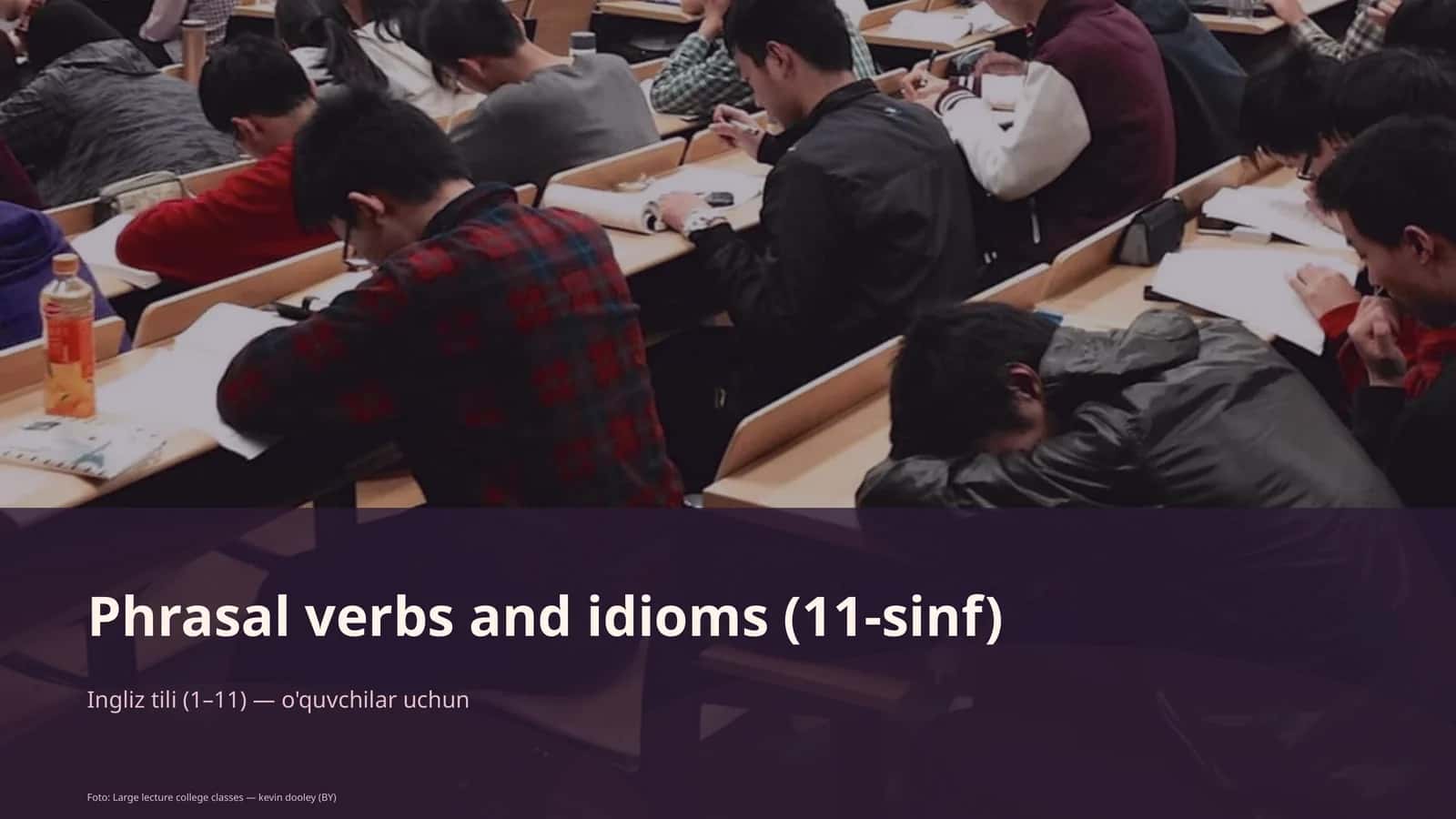 Phrasal verbs and idioms (11-sinf) 1