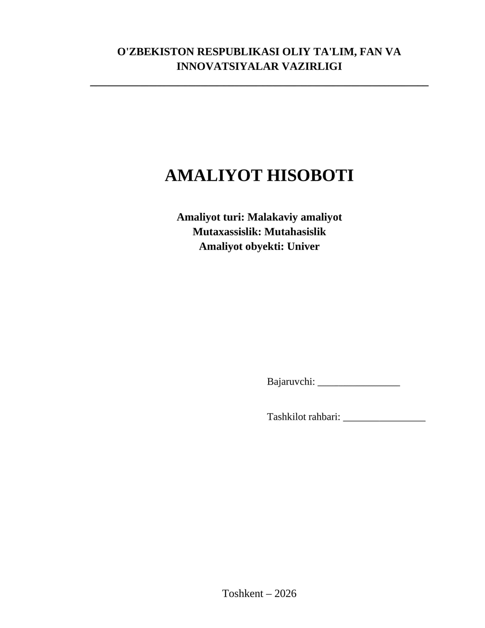 AMALIYOT HISOBOTI 1