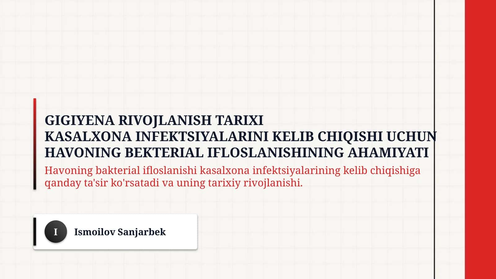 Gigiyena rivojlanish tarixi 1