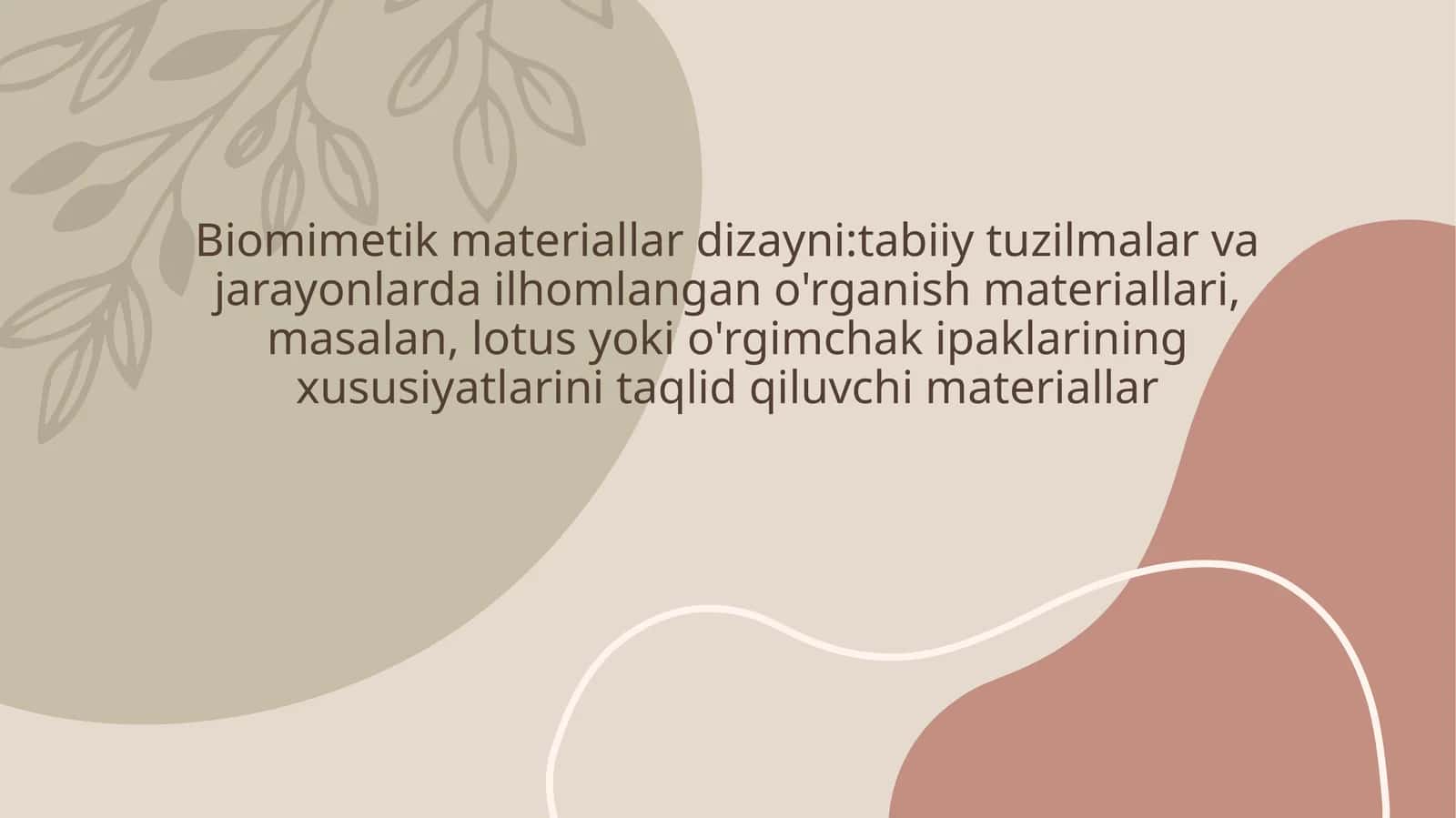 Biomimetik materiallar dizayni 1