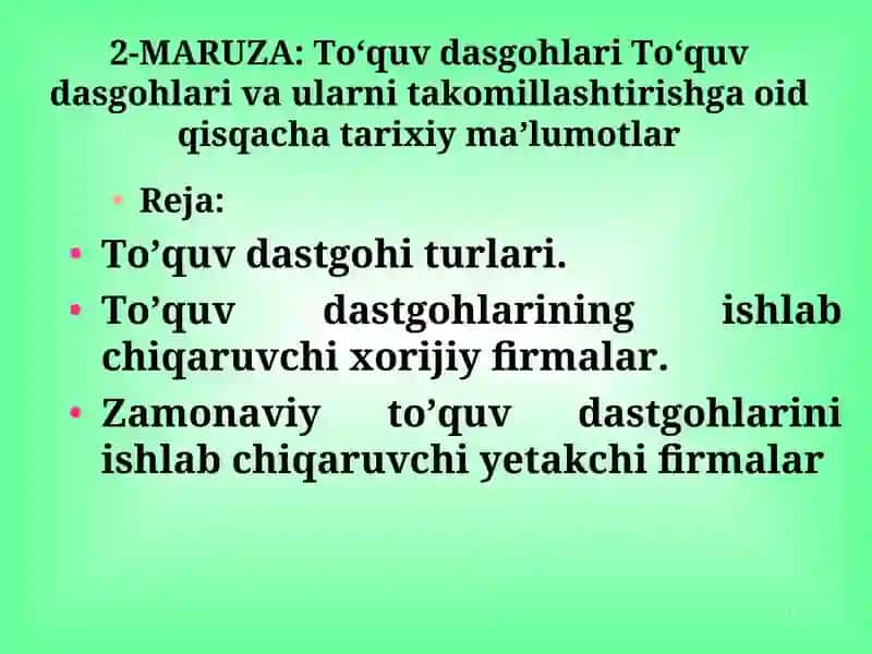 To‘quv dasgohlari 1