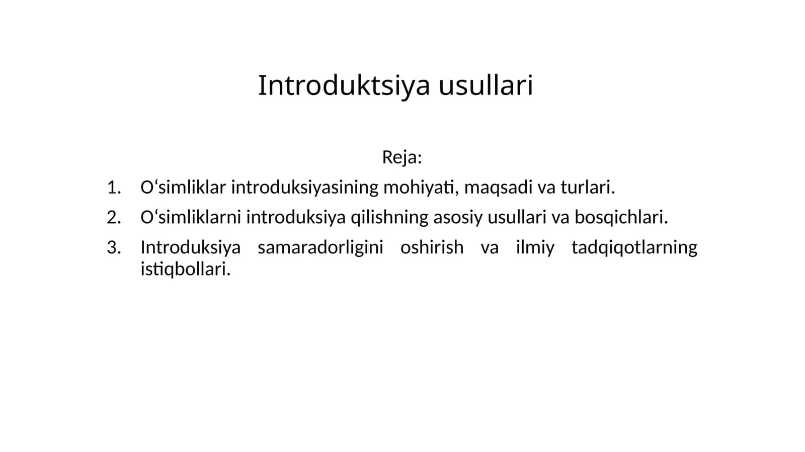 Introduktsiya usullari 1