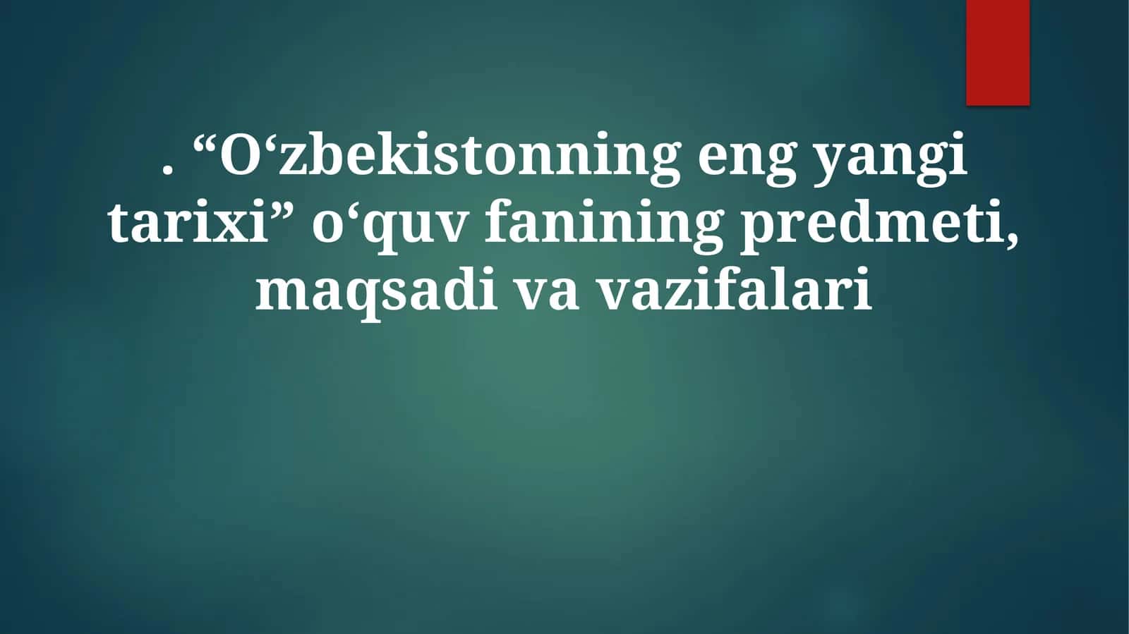 O'zbekistonning eng yaxshi tarixi 1