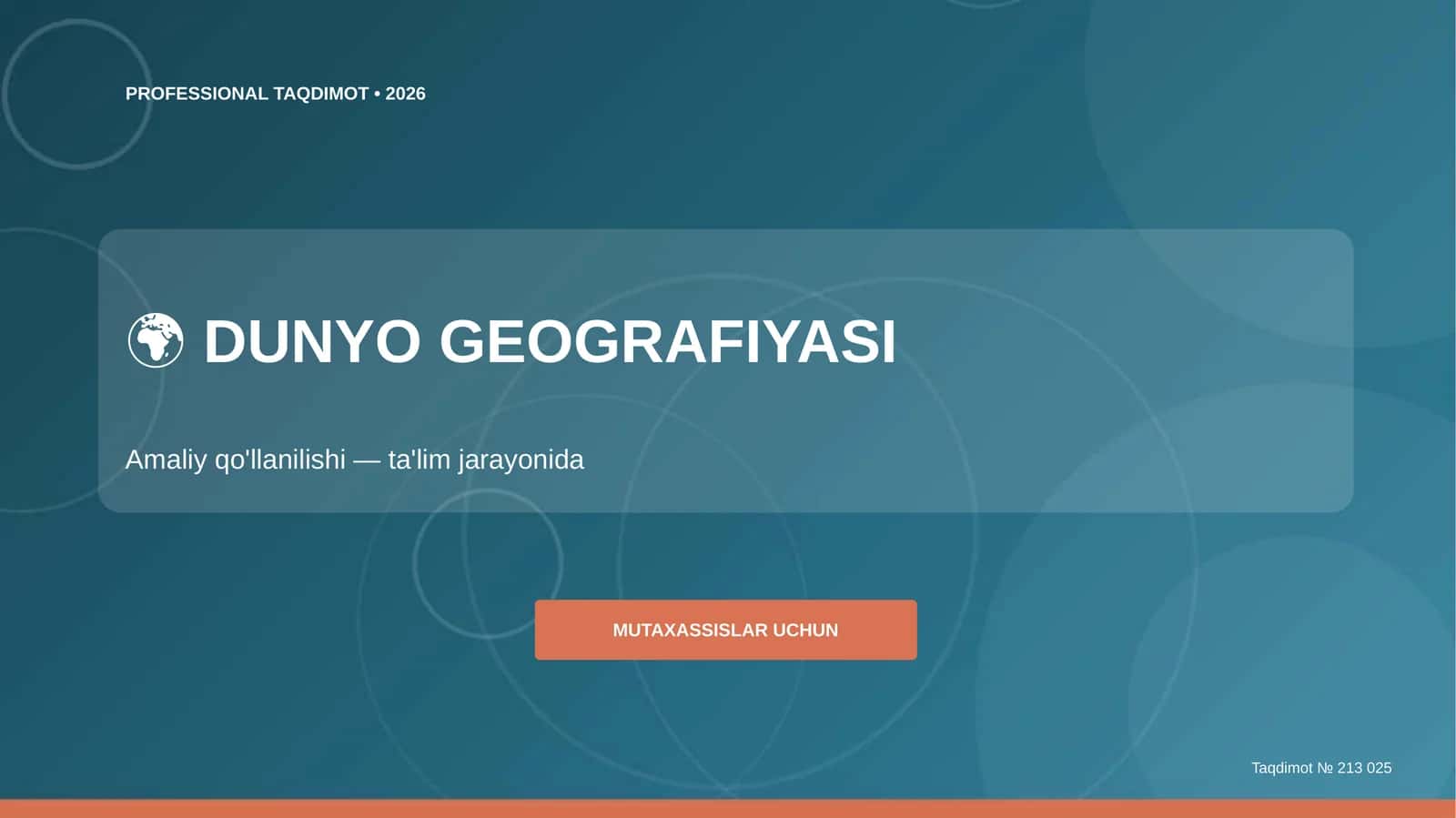DUNYO GEOGRAFIYASI 1