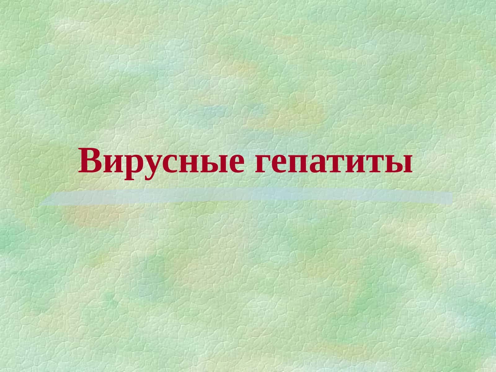 Вирусные гепатиты 1