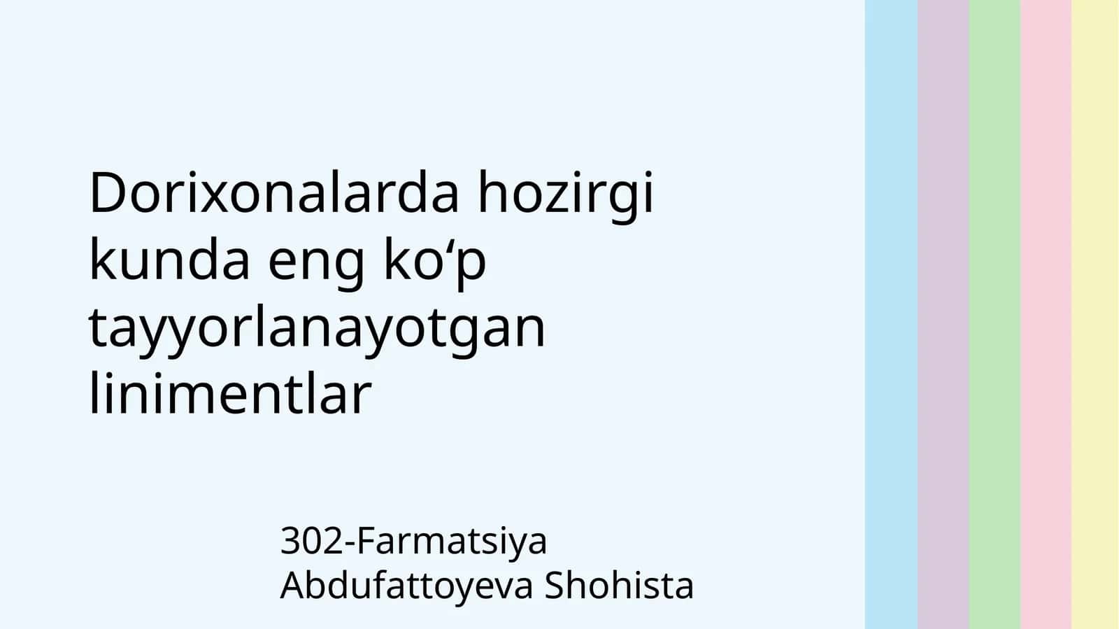 Linimentlar haqida 1
