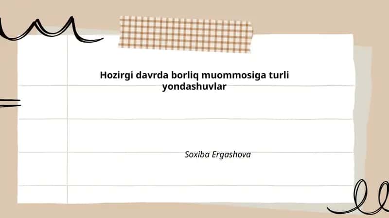 Zamonaviy falsafada borliq tushunchasi 1