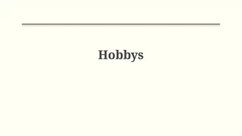 Hobbys 1