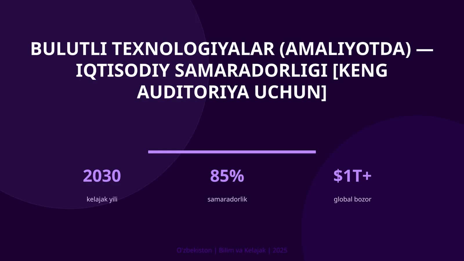 Bulutli texnologiyalar (amaliyotda) — iqtisodiy samaradorligi [keng auditoriya uchun] 1