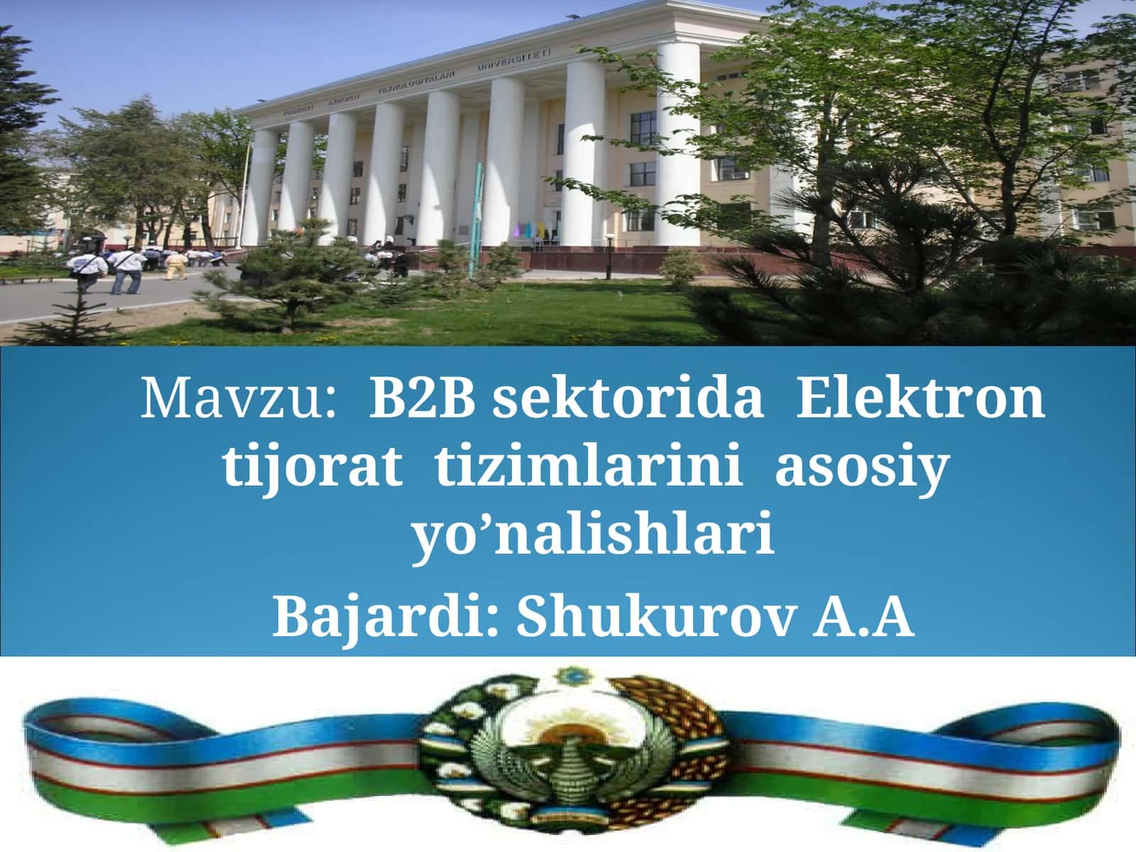 B2B sektorida Elektron tijorat tizimlarini asosiy yo’nalishlari 1