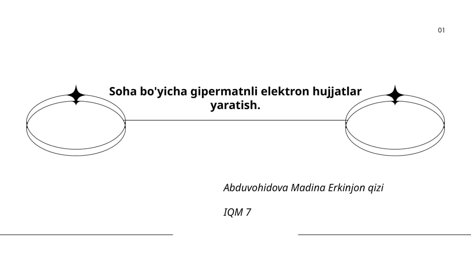 Soha bo'yicha gipermatnli elektron hujjatlar yaratish 1
