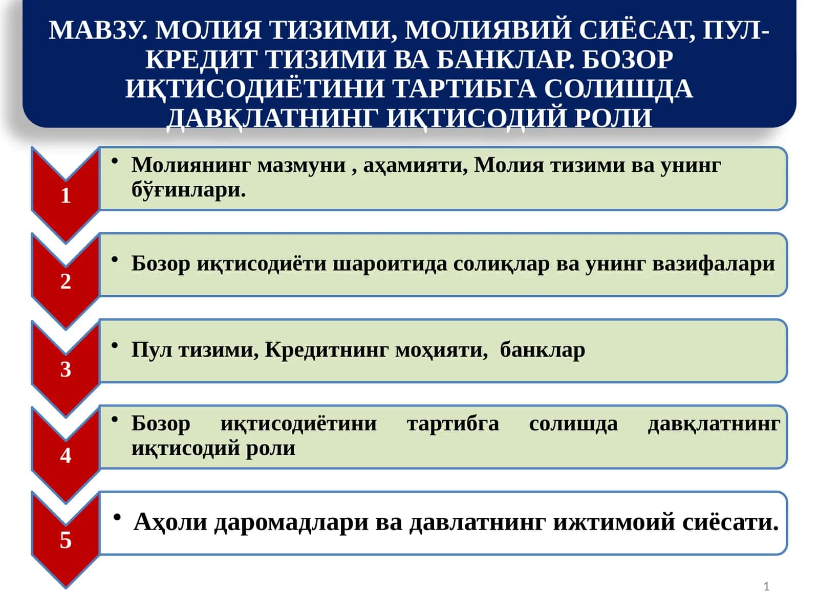 Молиянинг моҳияси ва вазифалари 1