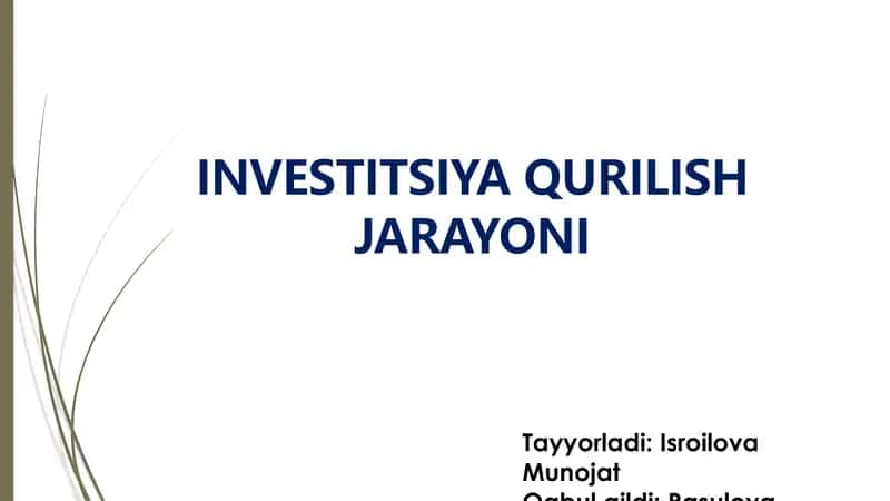 INVESTITSIYA QURILISH JARAYONI 1