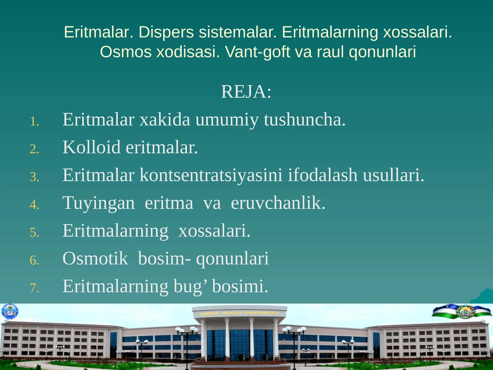 Eritmalar xakida umumiy tushuncha 1