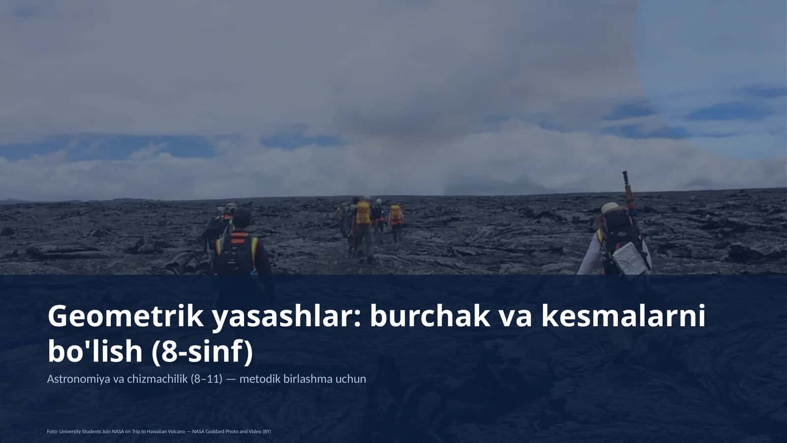 Geometrik yasashlar: burchak va kesmalarni bo'lish (8-sinf) 1
