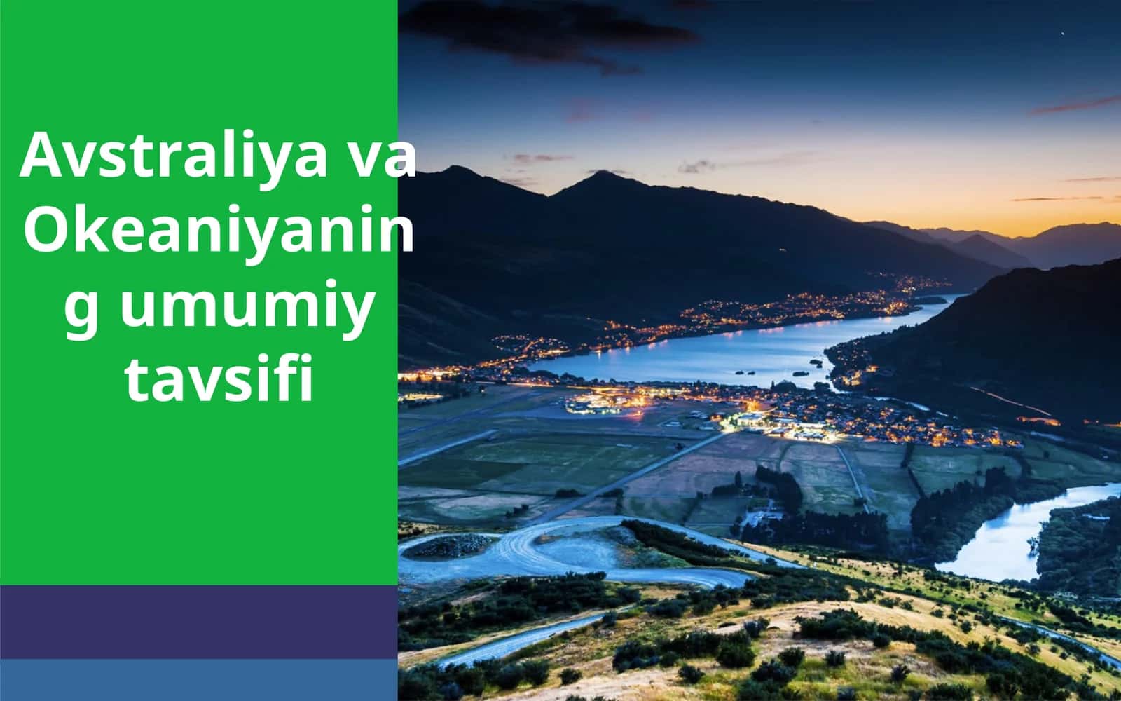 Avstraliya va Okeaniyaning umumiy tavsifi 1