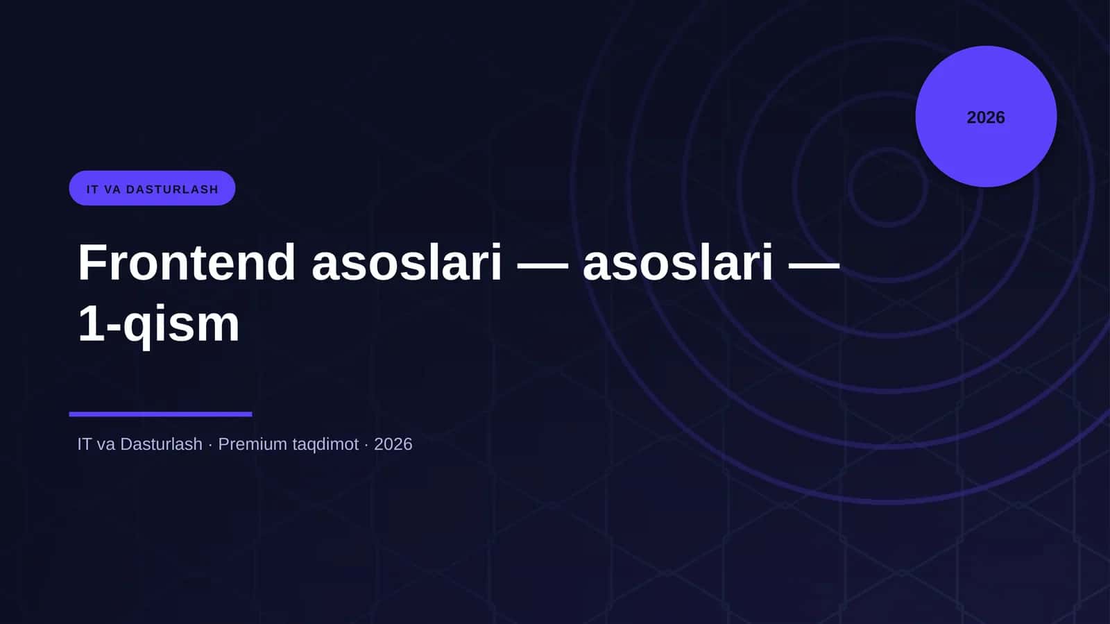 Frontend asoslari — asoslari — 1-qism 1