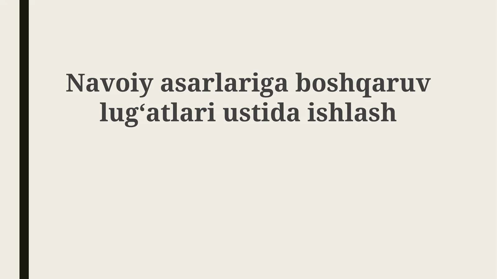 Navoiyasarlarigaboshqaruvlugʻatlariustidaishlash 1
