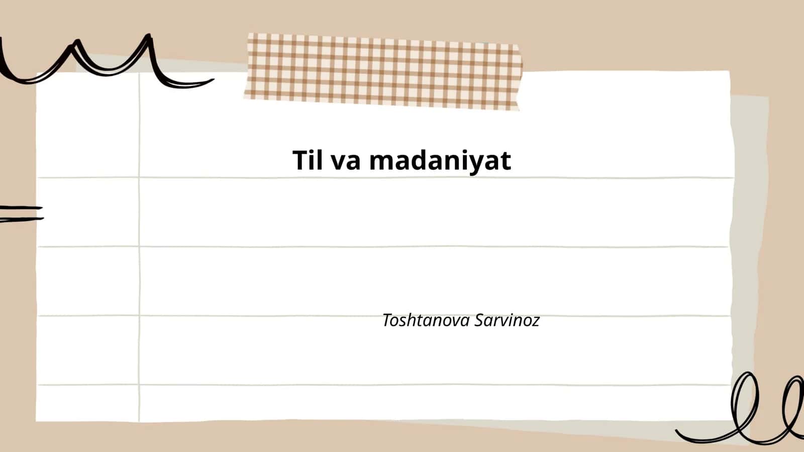Til va madaniyat 1