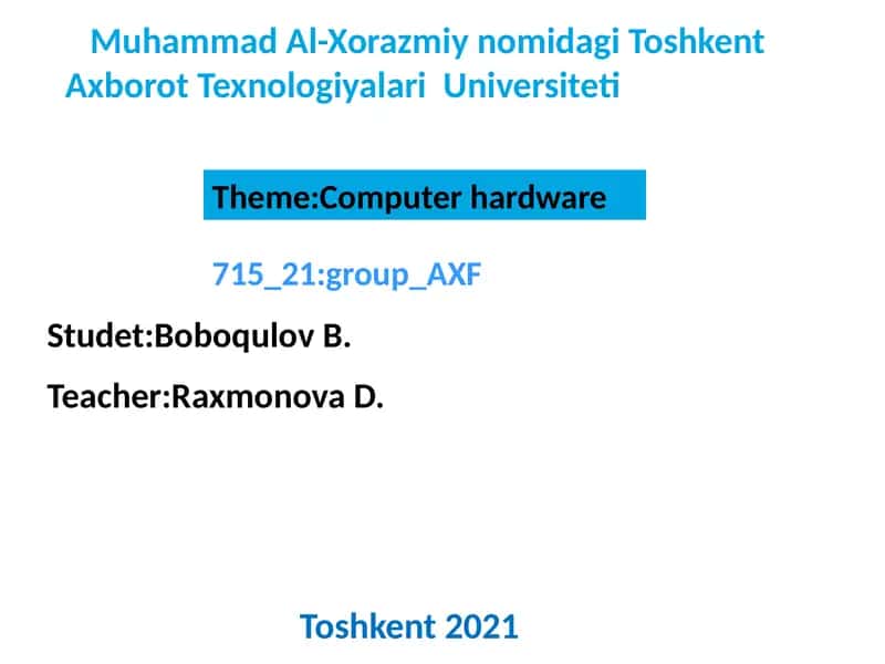 Kompyuter apparat ta’minoti 1