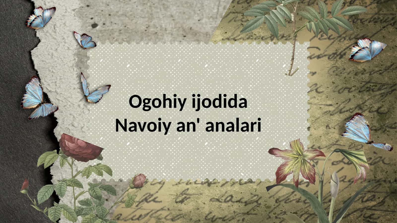 Ogohiy ijodida Navoiyan'analari 1