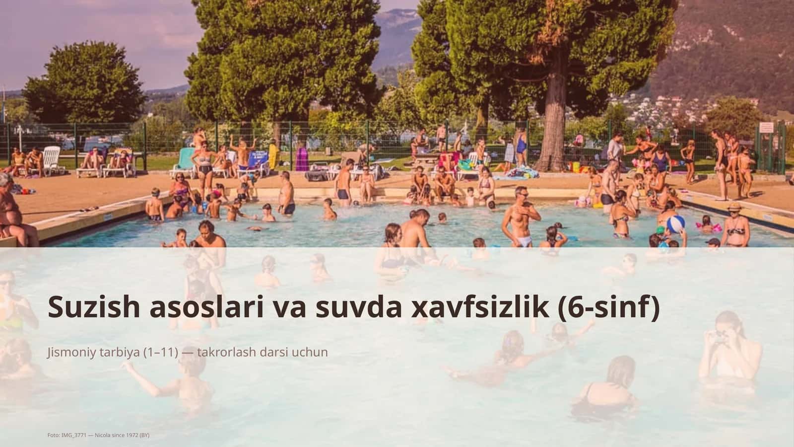 Suzish asoslari va suvda xavfsizlik (6-sinf) 1