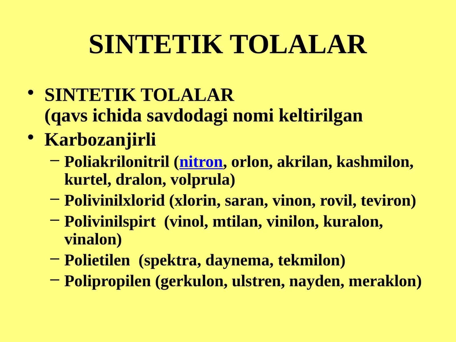 SINTETIK TOLALAR 1