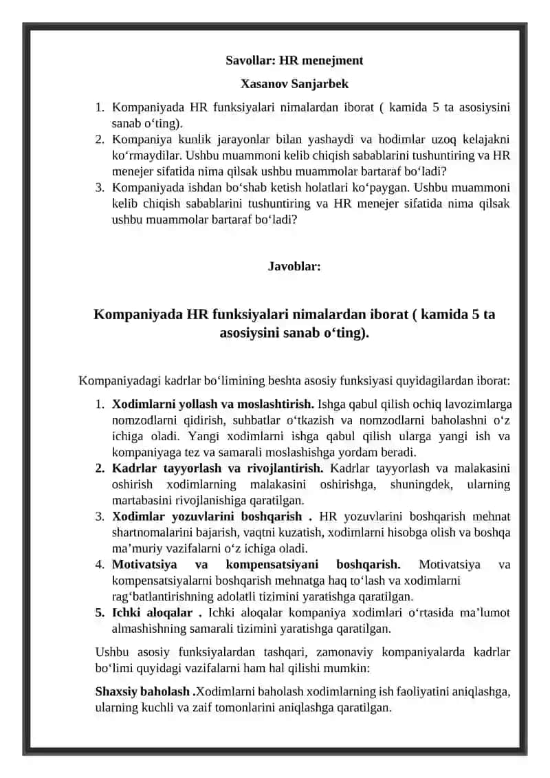 HR menejment 1