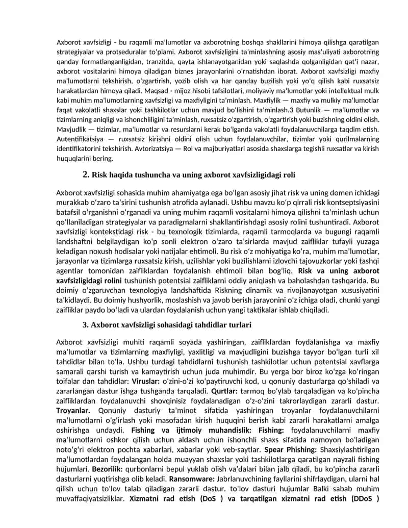 Axborot xavfsizligi 1
