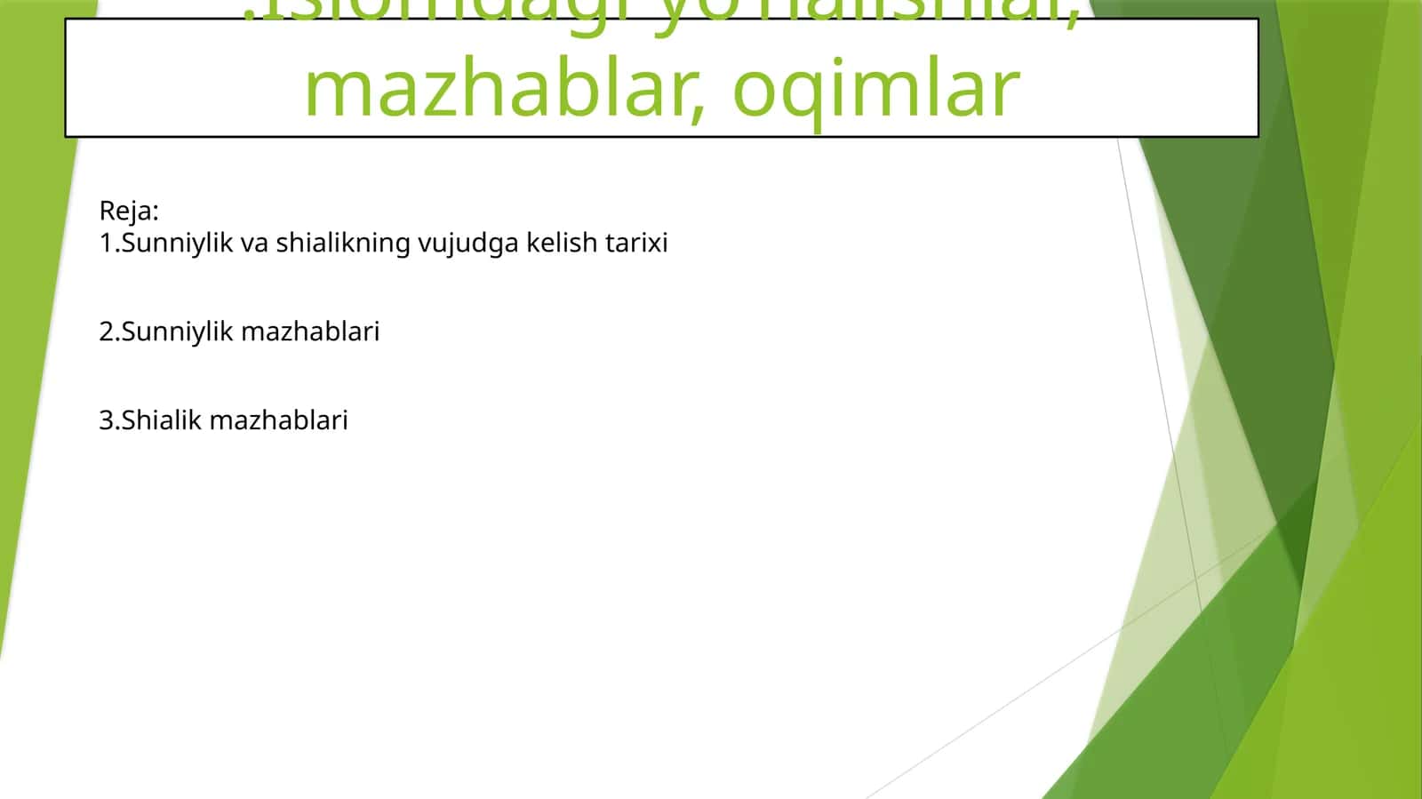 Fiqhshunoslik 1
