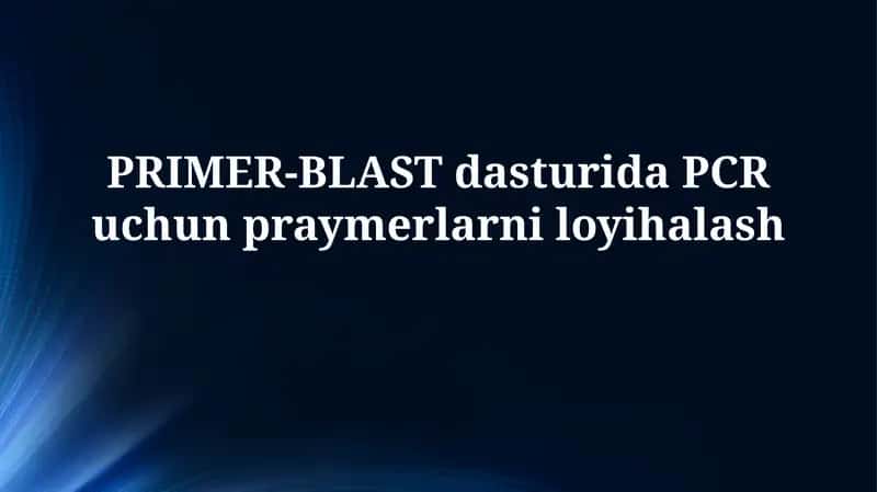 Primer-Blast dasturi 1