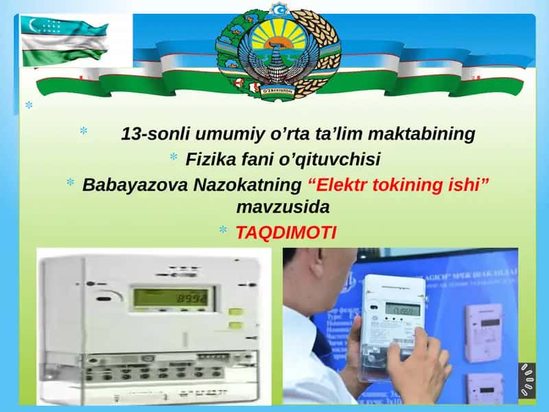 Elektr tokining ishi 1