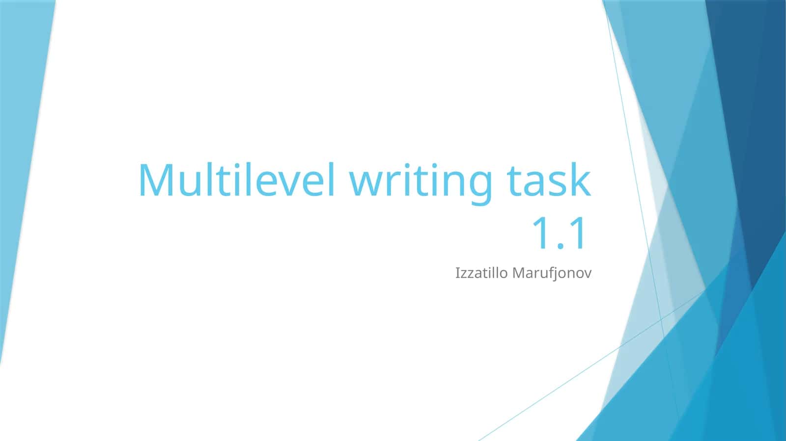 Multilevel writing task 1.1 1