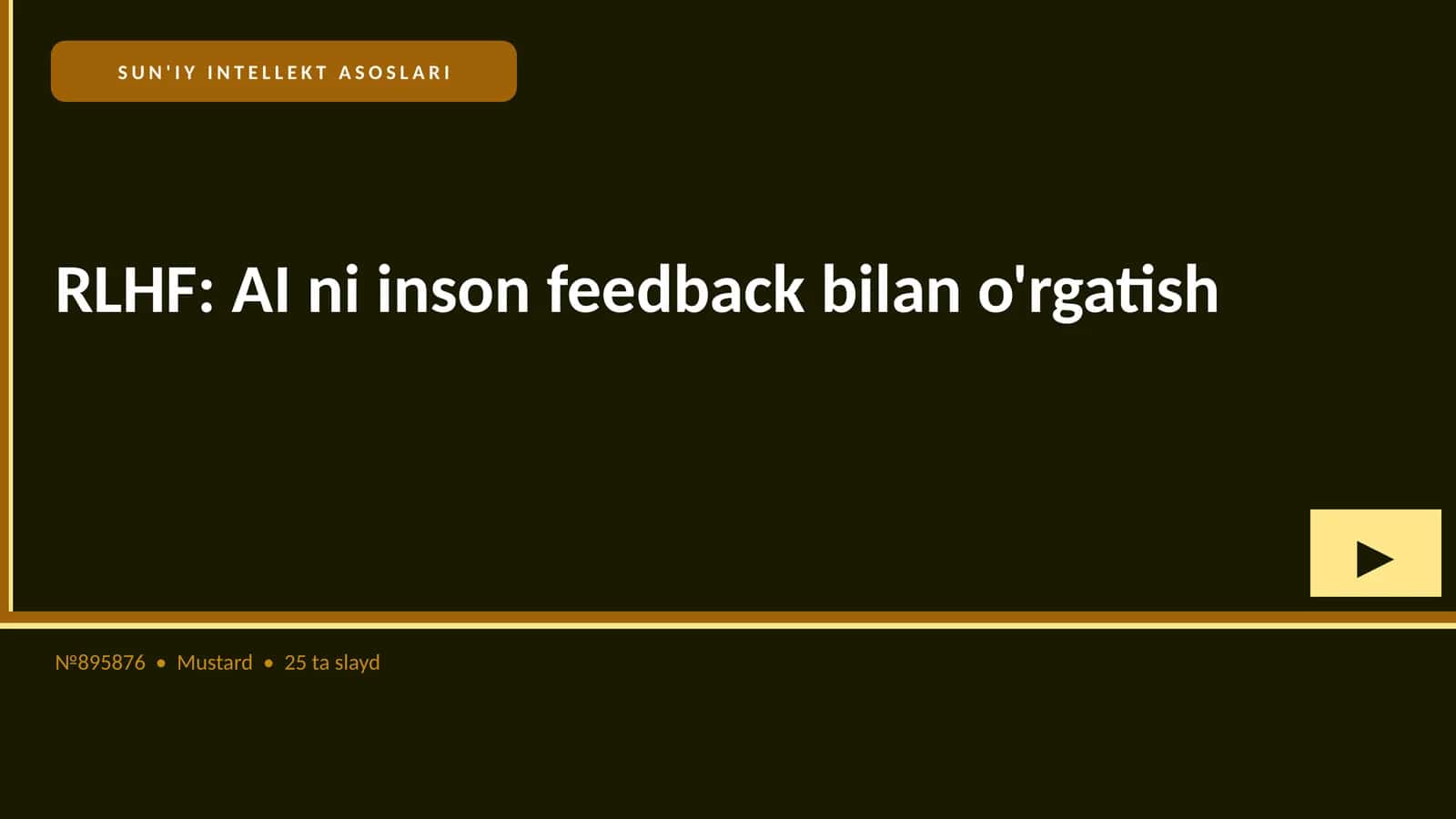 SUN'IY INTELLEKT ASOSLARI 1