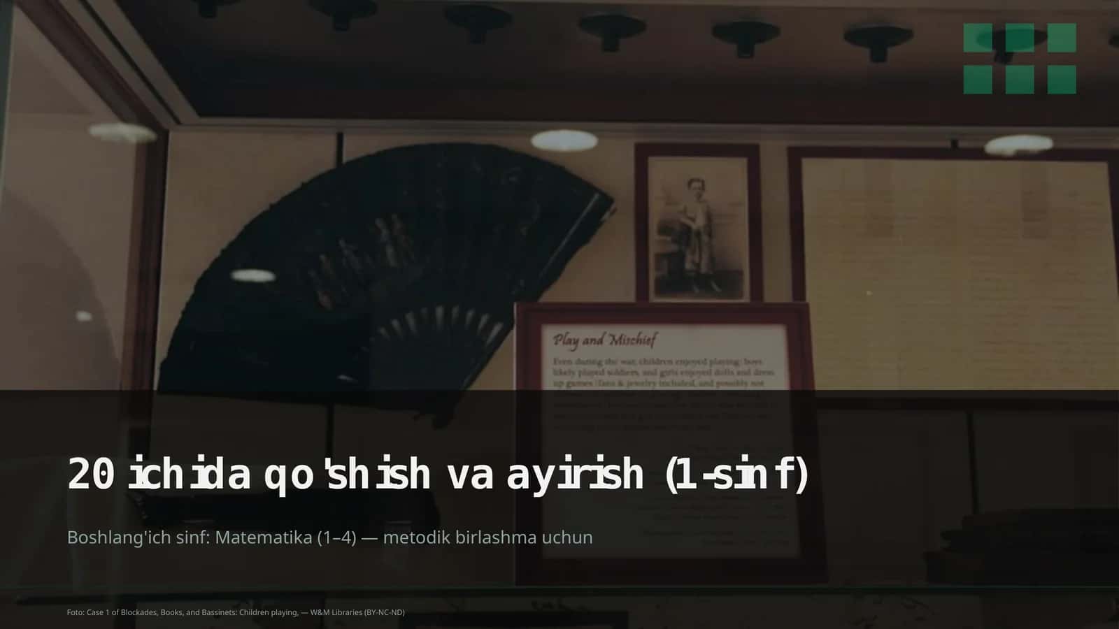 20 ichida qo'shish va ayirish (1-sinf) 1