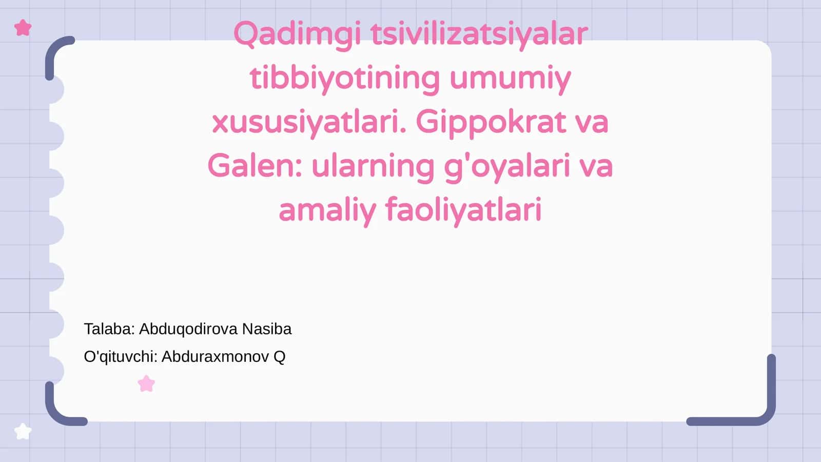 Qadimgi tsivilizatsiyalar tibbiyotining umumiy xususiyatlari 1