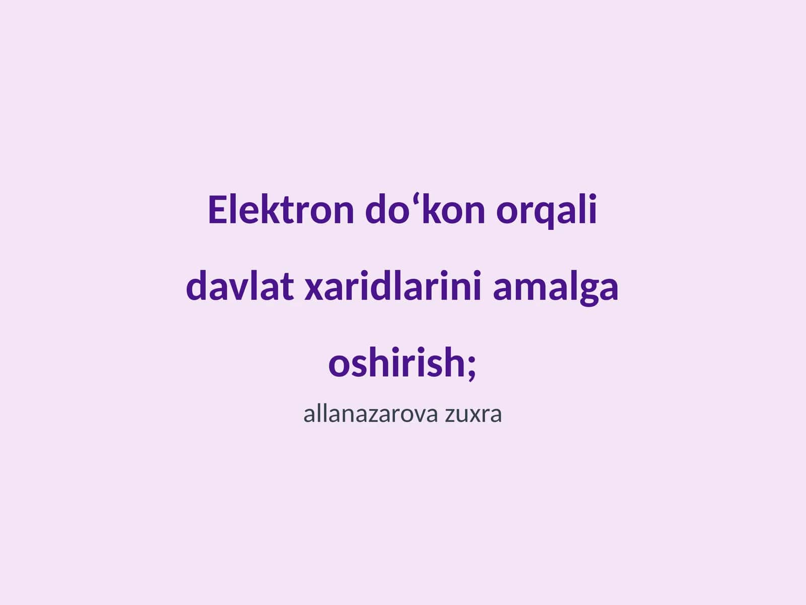 Elektron do‘kon orqali davlat xaridlarini amalga oshirish 1