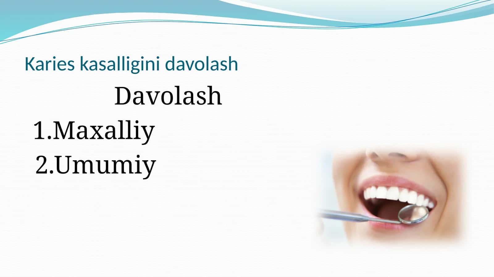 Karies kasalligini davolash 1